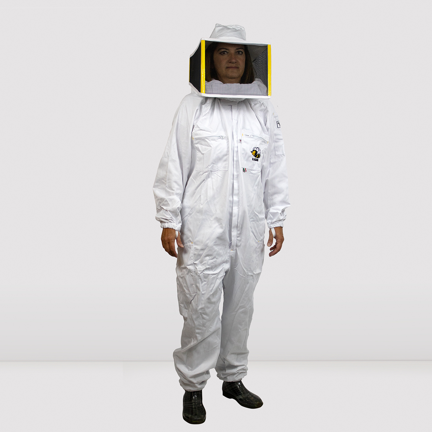 Tuta apicoltura compatta maschera staccabile COLORE GIALLO