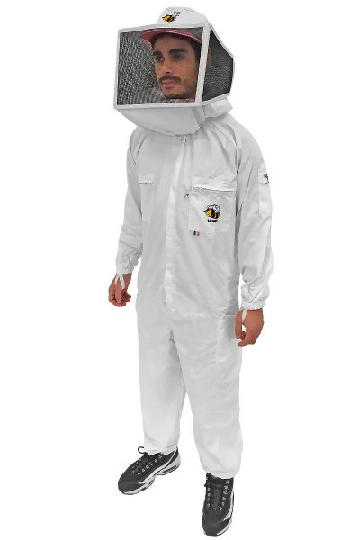 Tuta apicoltura compatta maschera staccabile COLORE GIALLO - immagine 3