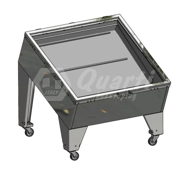 Art. SCERAS35 Sceratrice inox GRANDE SOLARE coibentata con ruote