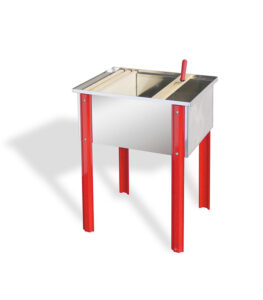 Banco inox per disopercolare lunghezza cm.65. Marca Lega